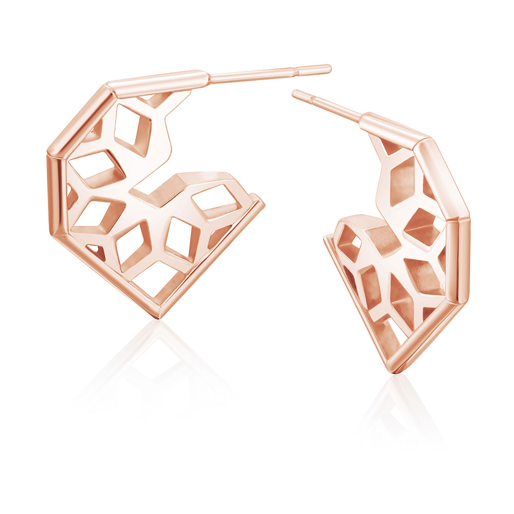 Rayonnant Earrings in rose gold