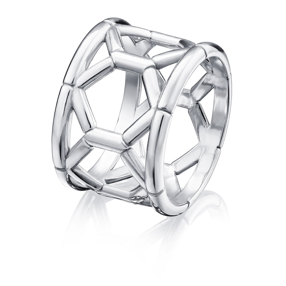 Sally Fry Jewellery Rayonnant Tulle Ring in palladium